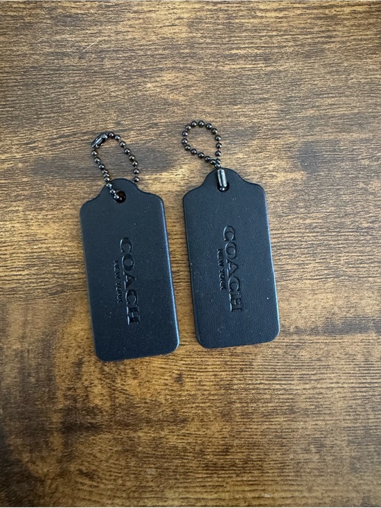 Coach Accessories - COACH Black Leather Hangtags — Bundle of 2
